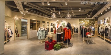 服裝店內(nèi)景陳列
